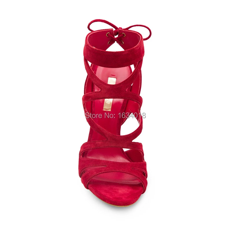 Лучший Бренд Дизайнер Красные Туфли Женщина Металлические Высокой Пятки