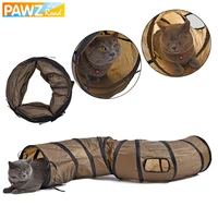 drop shipping s cat toys tunnel long 1 2m lovely funny design 2 windows and 2 holes cat tunnel toys kitten puppy pet supplies