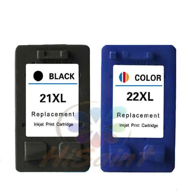Hisaint 1 комплект для hp 21 22 чернильный картридж 21xl 22xl C9351A C9352A б/у с чернилами hp DeskJet 3910 3915 3930V 3940 принтер
