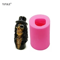 gadgets sunglasses 3d big skull silicone cake mold skull moisturizing cake chocolate candy soap candle 3d baking mold
