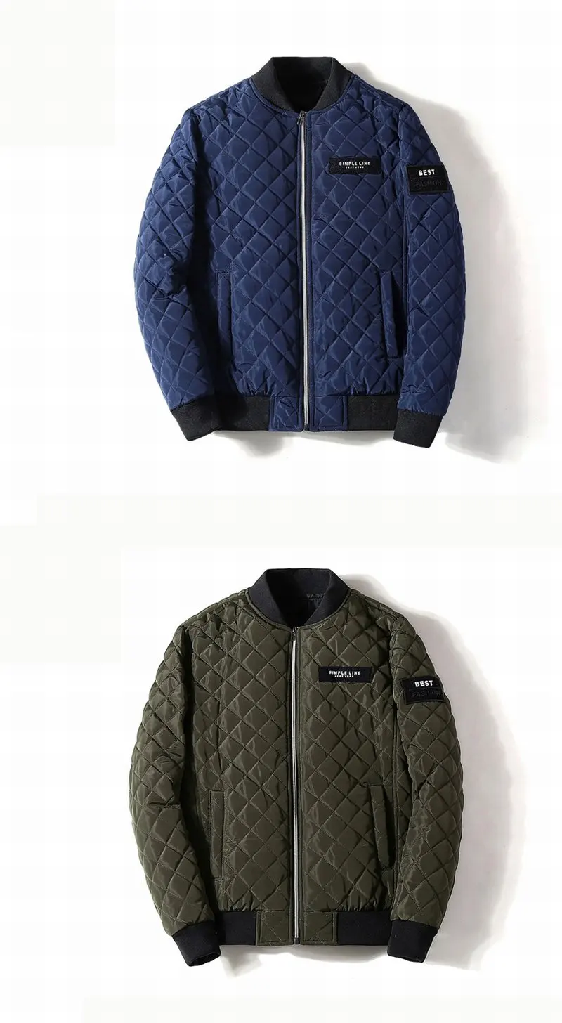 Tsingyi 4XL модная осенне-зимняя мужская куртка с ромбовидной решеткой, черная зеленая белая синяя красная парка Homme с длинным рукавом, мужское зимнее пальто