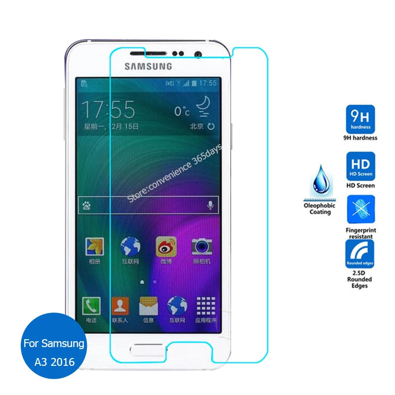 2 шт Для samsung Galaxy A3 защита экрана из закаленного стекла 2,5 9H защитная пленка на A 3(6) A310F 310F Sm-A310F