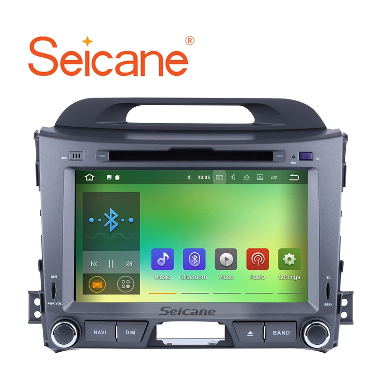 Просвет Seicane Android 7 1 8 дюймов 2Din автомобиля радио gps мультимедийный плеер головное