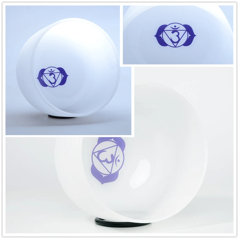 7 дюймов Chakra шаблон Примечание кристалл поющая чаша для третьего глаза чакра