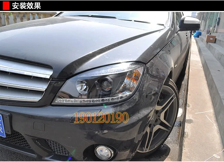JGD абсолютно стиль для Benz W204 C180 C200 C220 C230 светодиодный налобный фонарь 2007-2010 Биксеноновая фара светодиодный DRL Автомобильные фары