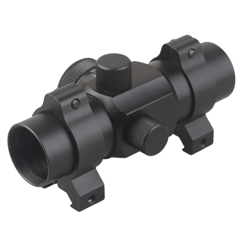 VictOptics лучший 1x30 охотничья стрельба 11 уровней 3MOA Red Dot прицел с 30 мм ткач крепление кольца откидная крышка
