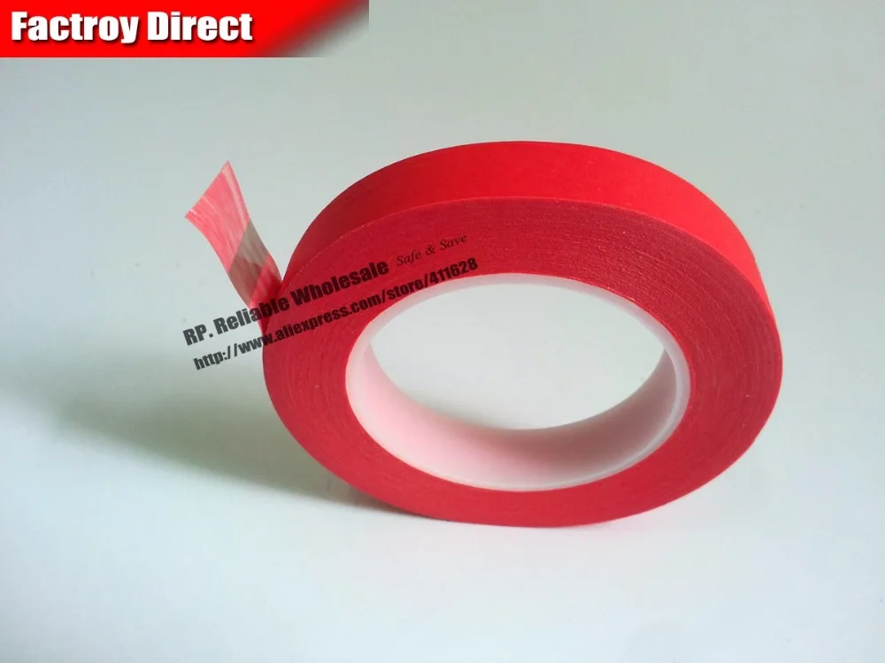 

50mm*33M Single Sided Adhered Red Crepe Paper Mix PET High Temperature Withstand Shielding Tape for Shielding Golden Terminals