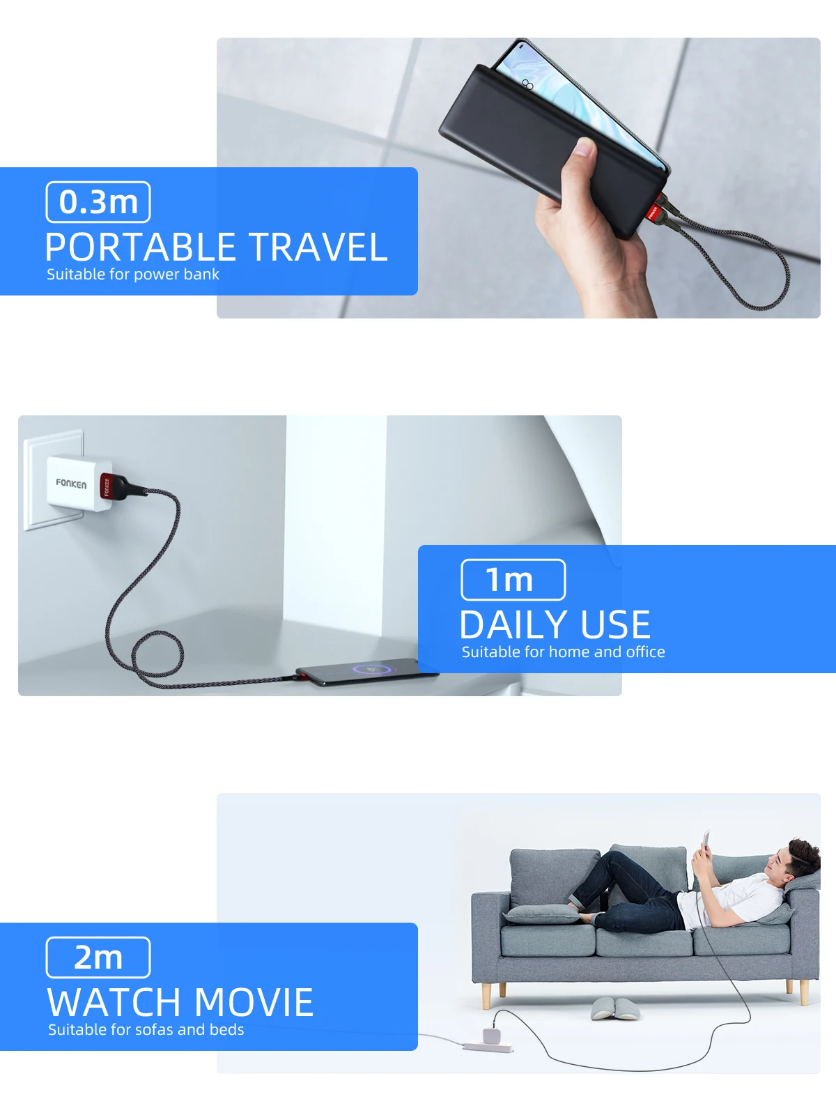 FONKEN 5A usb type-C кабель 40 Вт Супер зарядка USB C провод для HUAWEI P30 MATE 20 PRO быстрое зарядное устройство type-C 1 м 2 м кабели для телефонов Android