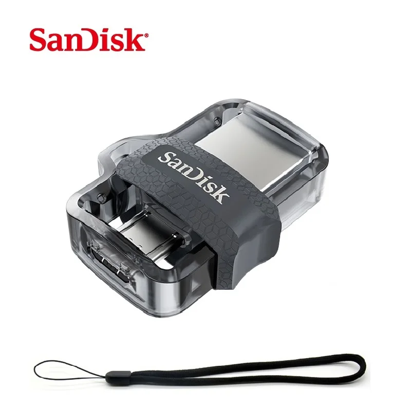 SanDisk USB флеш-накопитель 16 ГБ 32 ГБ 64 Гб 128 Гб OTG USB флеш-накопитель 3,0 двойной мини-накопитель memoria usb флеш-накопитель cle usb bellek