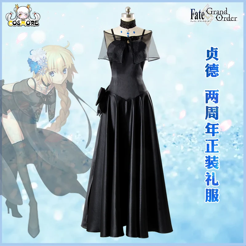 

2019 Hot Game Fate Grand Order Joan Of Arc Cosplay Costumes FGO 2nd Anniversary Black Uniform Dress S-XL For Halloween Party