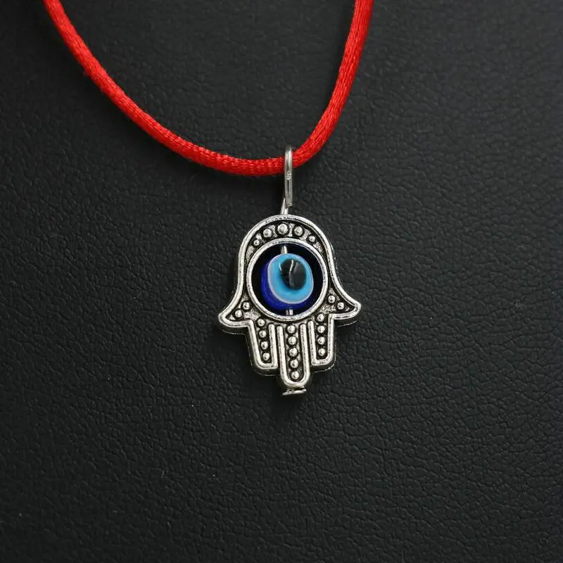 BPPCCR Fatima Hamsa ручная красная веревка Чокеры ожерелье золотой цвет милый подарок для