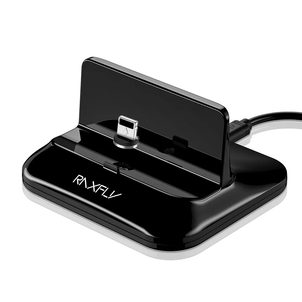 Lighing For IOS Магнитный держатель для зарядного устройства RAXFLY для samsung huawei, держатель для зарядки телефона, подставка для iPhone XS, Тип C, Micro USB, 8 pin, Настольная зарядка - Тип штекера: Lighing For IOS