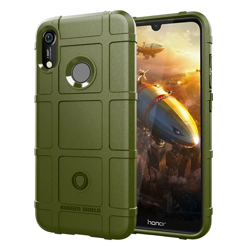 Ударопрочный резиновый чехол для Huawei Nova 3 3i 3e 4 4e армейский зеленый силиконовый