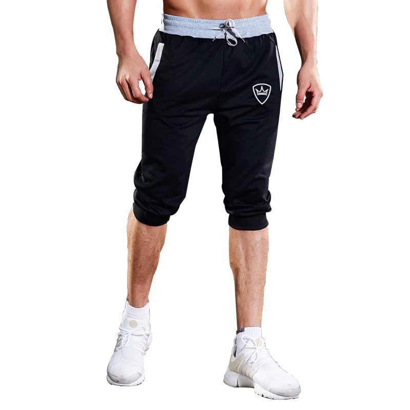 Новые модные мужские спортивные шорты хлопковые для фитнеса Короткие