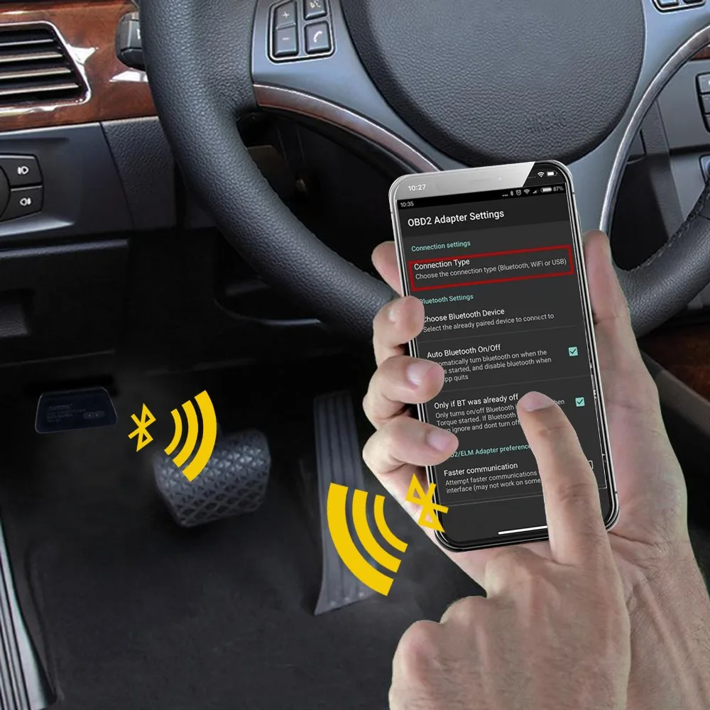 OBD2 II ELM327 V1.5 Bluetooth Автомобильный ELM 327 OBD сканер автоматический считыватель кодов диагностический инструмент Автомобильный многофункциональный AUTOOL A5