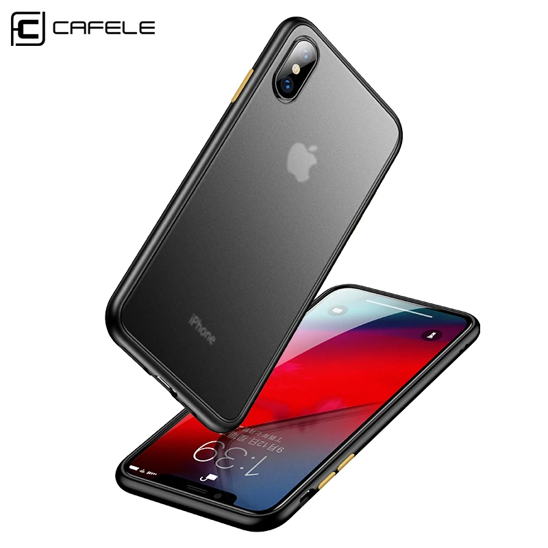 Cafele New Phone Case For iPhone X XR XS MAX 7 8 PLUS PC Hard Back with Soft Edge Cover XSMAX Protective Cases |