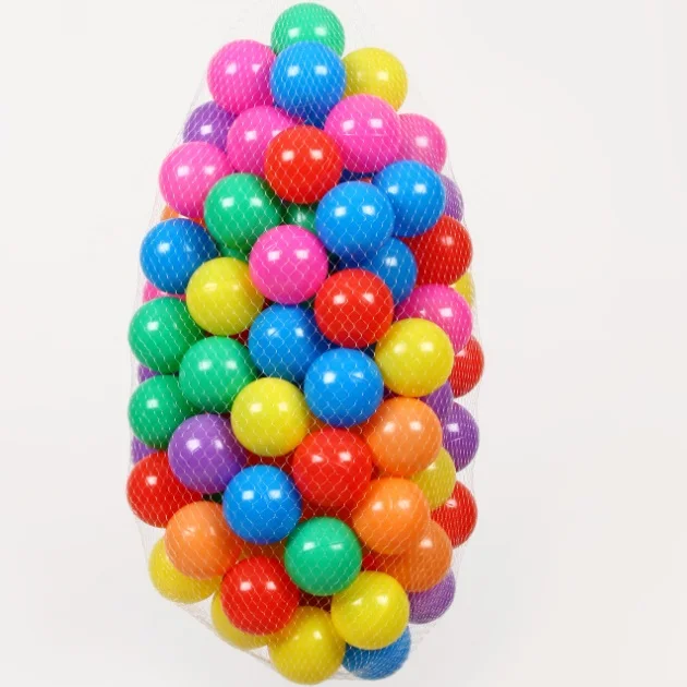 colorful 80pcs Серебряный, Золотой, экологичный, красочный мяч, мягкий, пластиковый, Океанский шар, забавный, детский, детский, для плавания, яма, игрушка, водный бассейн, океан, 60 мм - Цвет: colorful 80pcs
