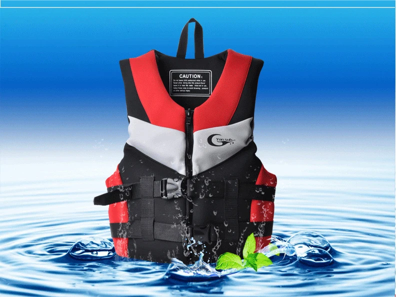 Спасательный жилет неопрен Lifevest пляжный Дрифтинг серфинг Рыбалка рафтинг дети и взрослые плавающий спасательный жилет синий красный цвет