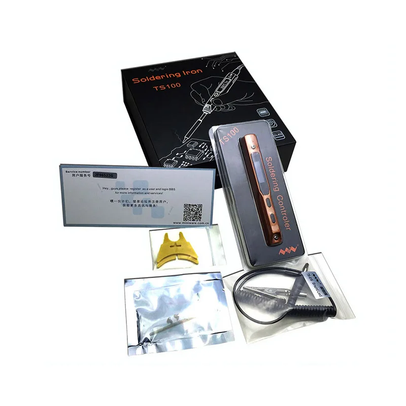 Программируемый Электрический мини-паяльник TS100 с 2 наконечниками паяльника в
