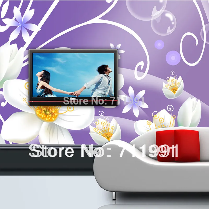 Бесплатная доставка большая симфония фреска экологически безвредные белые