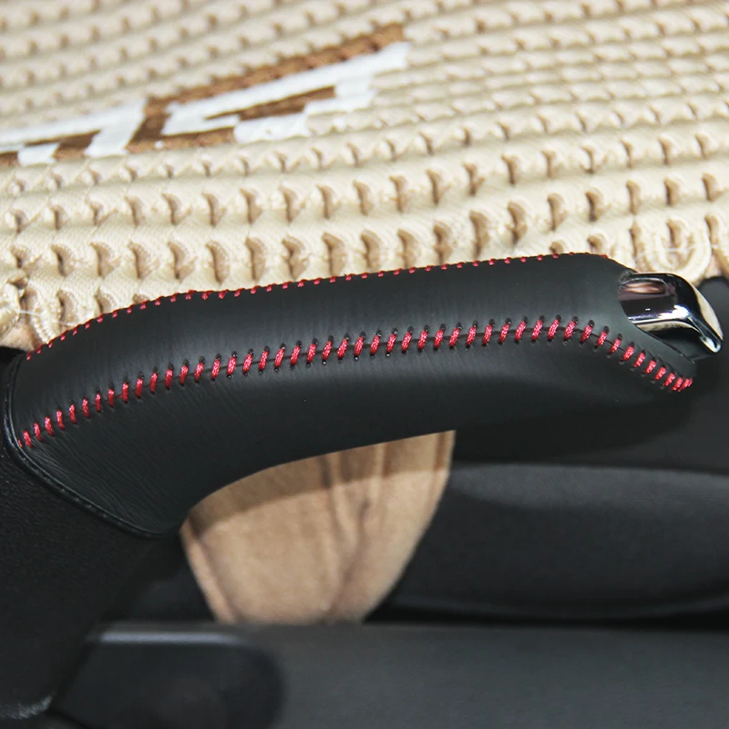 

LS AUTO Top genuine leather Case for handbrake for Chevrolet Trax hand brake cover first layer leather cover handbrake