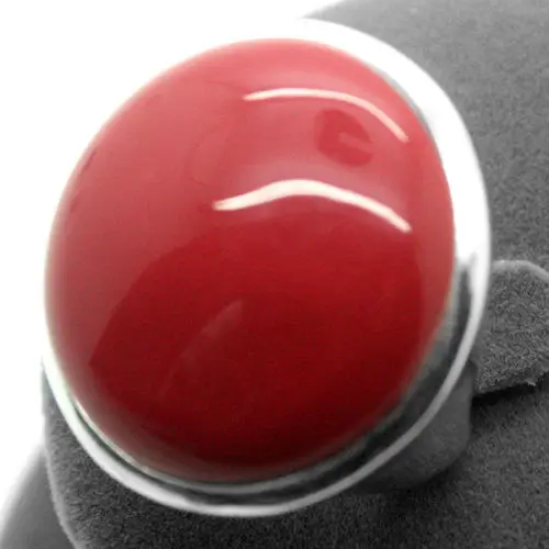

Free shipping Rare Red Coral 24mm 925 Silver Jewelry Ring Size 7/8/9/10