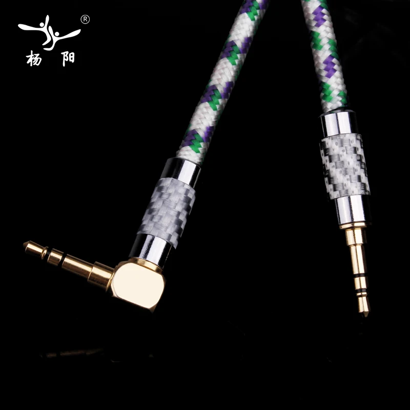 YYAUDIO C1 Hifi 3 5 мм AUX кабель высокого качества 6N OFC штекер до аудио кабель|3.5mm male audio