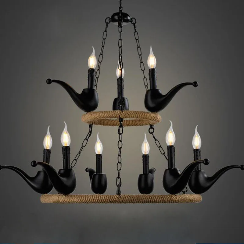 Американские ретро светильники для гостиной скандинавский железный светильник