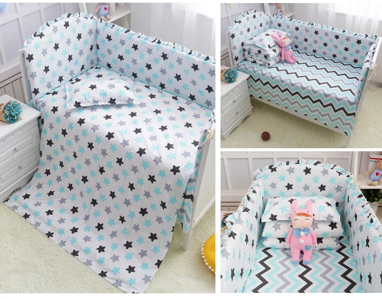 6 шт. бамперы для детской кроватки Комплект постельного белья хлопковые
