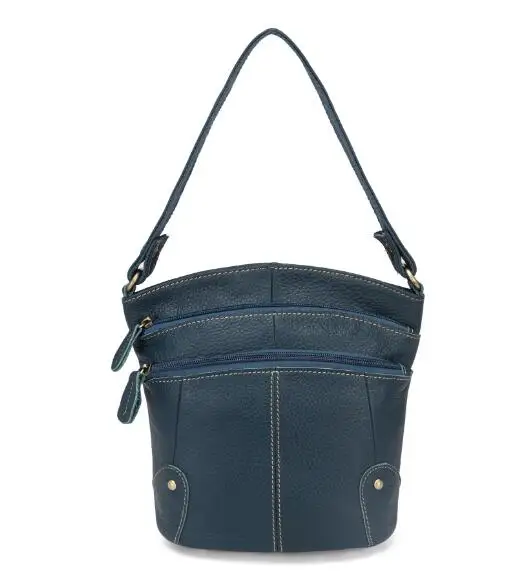 Высокое качество Для женщин из натуральной кожи Сумки коровья кожа плеча Crossbody Сумки Мода Soft Shell Для женщин сумки - Цвет: Синий