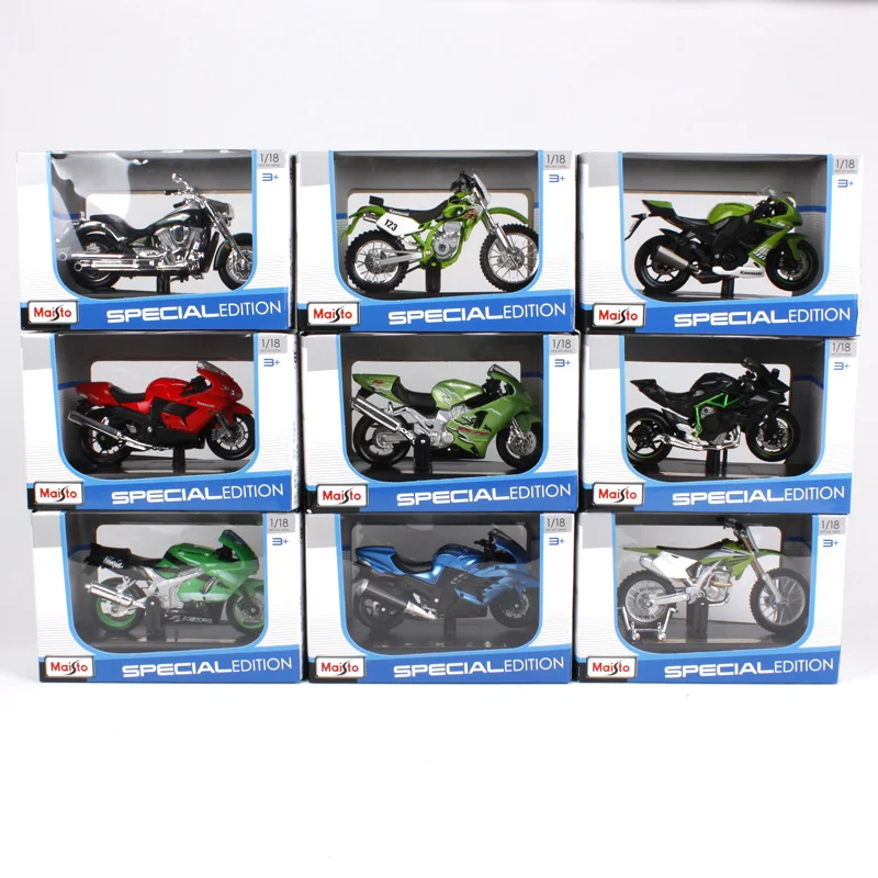 Мотоциклетный велосипед MAISTO 1:18 Kawasaki Ninja ZX 12R модель под давлением игрушка новинка