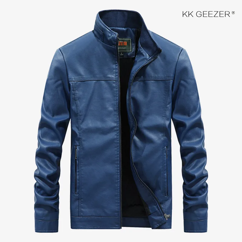 Куртка для мужчин вышивка бейсбол куртки осень Pu кожаные пальто Slim Fit колледж