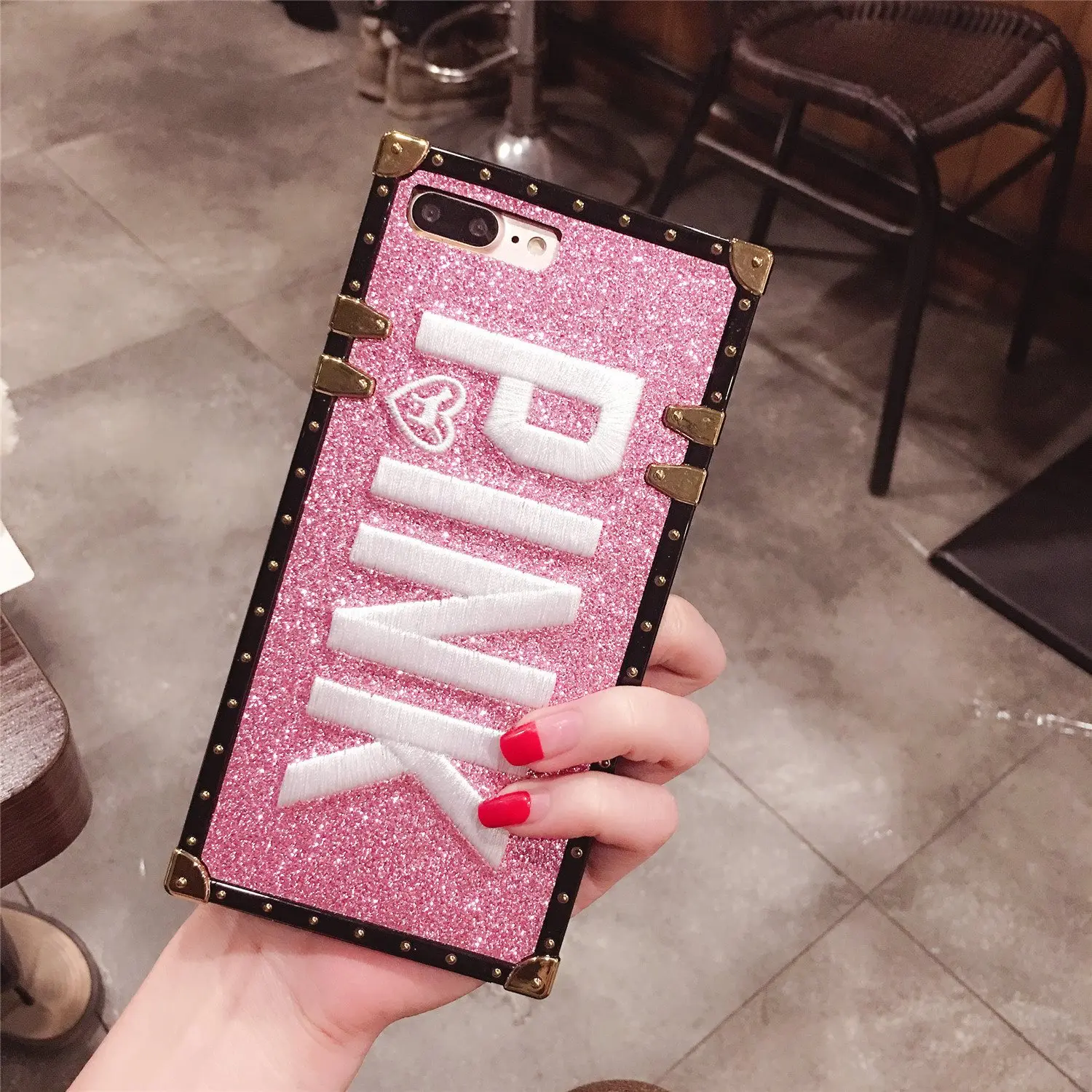 WTSZKL Виктория секрет розовый телефон чехол для iPhone 7 8 6 S Plus X XR XS MAX Блестящая обувь с