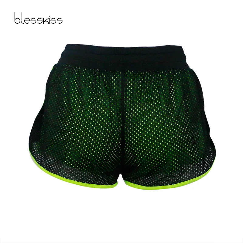 BLESSKISS неоновые шорты для бега и йоги, женские короткие трико, спортивные шорты для спортзала, женская одежда для фитнеса, летняя спортивная одежда для женщин