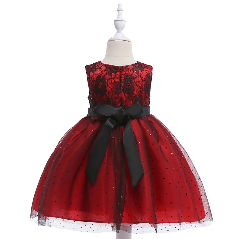 2018 New Flower Girl Princess Dress Mesh Sequins Party Kids Dresses For Girls Wedding 14 Years Sleeveless Children Costume | Детская