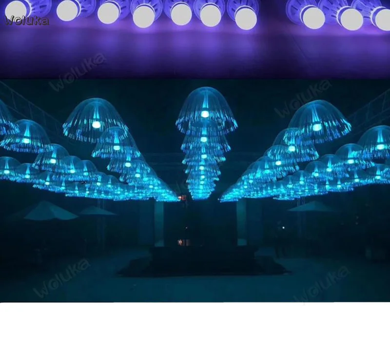 Светодиодная лампа Медуза волоконная освещение для улицы из полиэстера