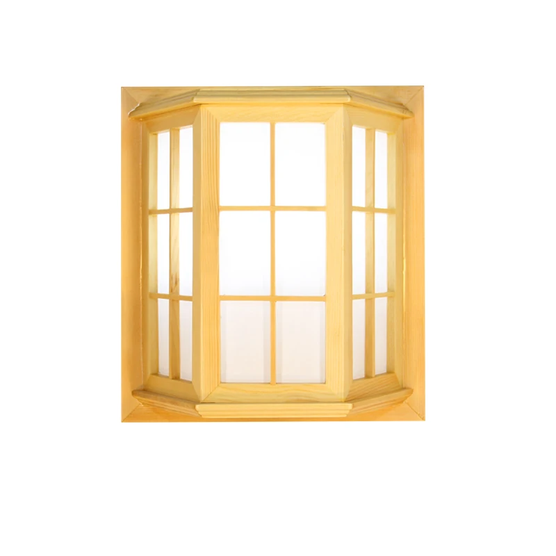 Japanese Style Pine Camphor Wood PVC Crafts Wooden Window Frame LED AC 110/220V Aisle Wall Light Fixture luminarias para | Лампы и