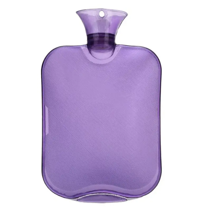 purple НОВАЯ безопасная прозрачная Бутылка горячей воды высокой плотности ПВХ Взрывозащищенная горячая вода пакет мешок массажа забота о здоровье - Цвет: purple