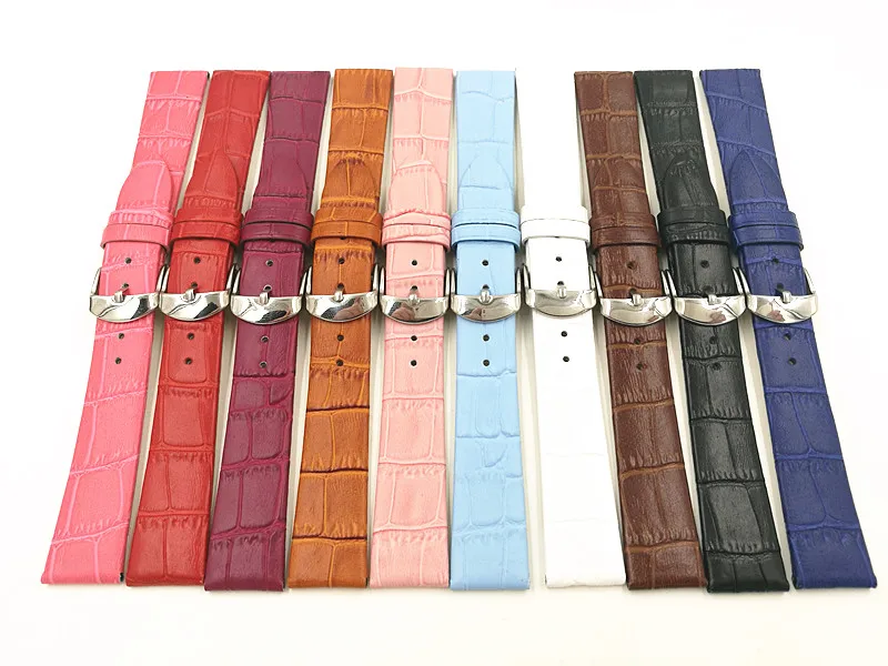 

1PCS 12MM 14MM 16MM 18MM 20MM 22MM genuine leather split leather Watch band watch strap man and woman watch bands -0605