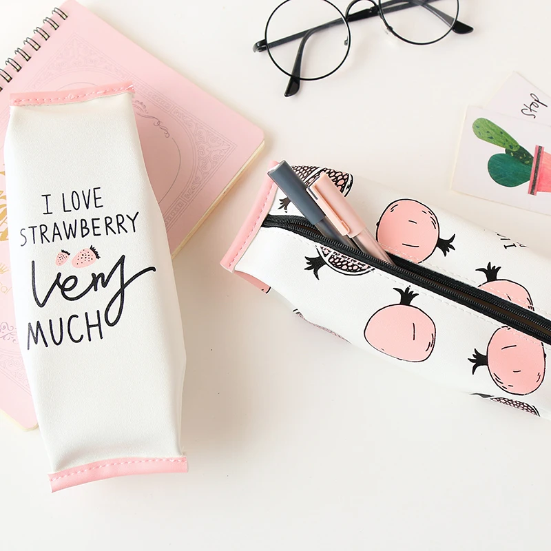 1 шт. пенал из ПУ кожи с гранатом и клубникой|Пеналы| |