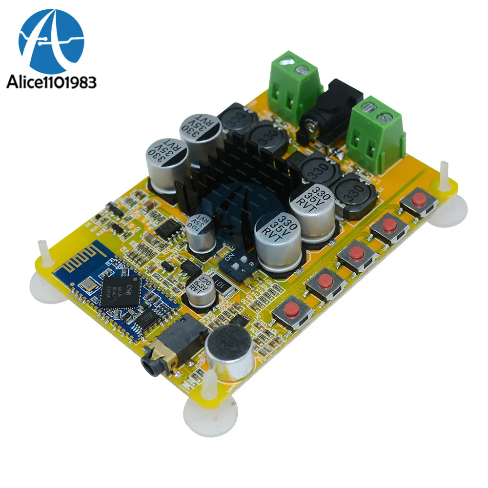 TDA7492 сборка Bluetooth V4.0 приемник CSR8635 стерео усилитель мощности плата 50 Вт микрофон AUX