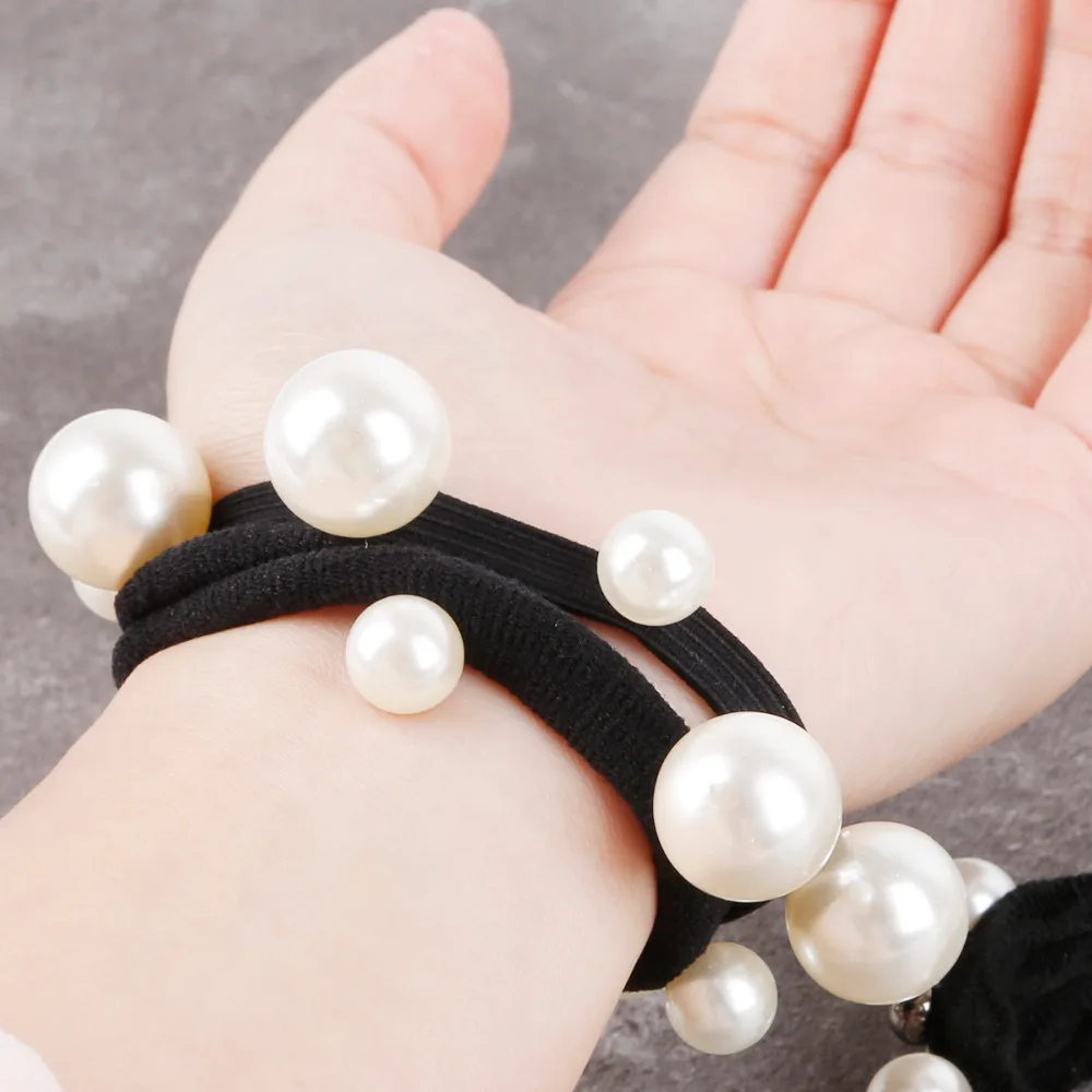 2 5 штк/partij Koreaanse haaraccessoires Parel Kralen haar ring paardenstaart voor Vrouwen Meisje Hoofdtooi 2019 Nieuwe Mode|Украшения