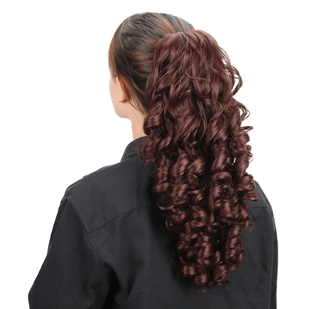 Free Beauty 18'' Ponytail Extension Claw Synthetic Hairpiece Long Curly Wavy Pony Tail Natural Clip in Hair Extensions for Women