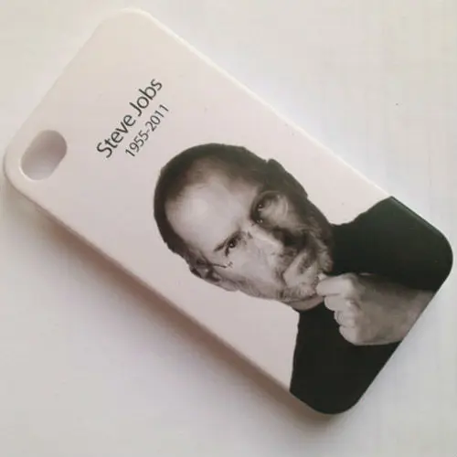 Free shipping 100pcs/lot Steve Jobs Plastic Scrub Hard Back Case Cover For iPhone 4 4S Memorial iphone |