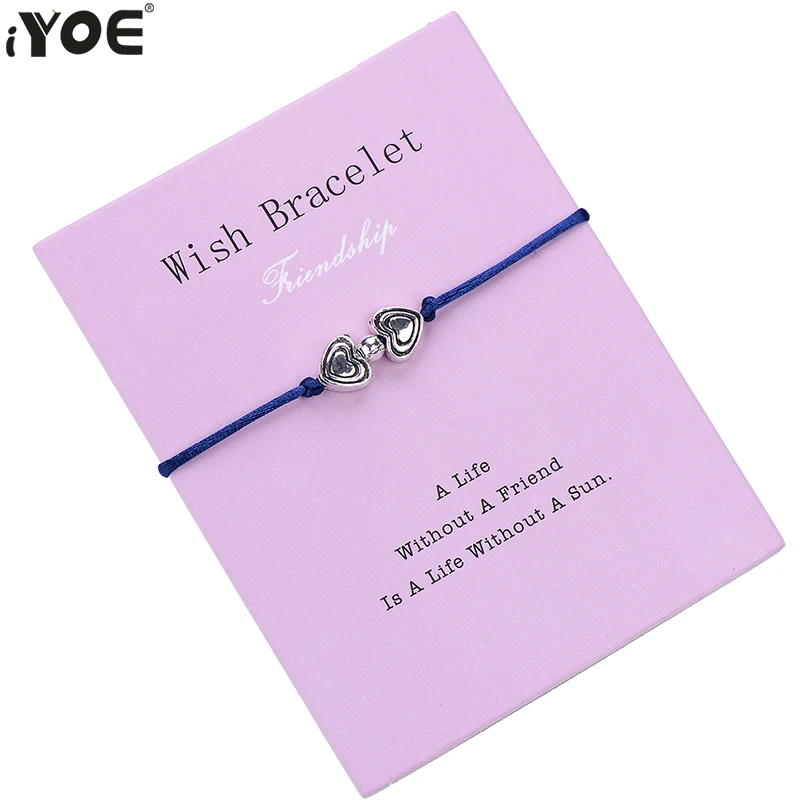 IYOE Friendship Wish Charm Красный браслет для женщин мужчин Девочек Унисекс красочные