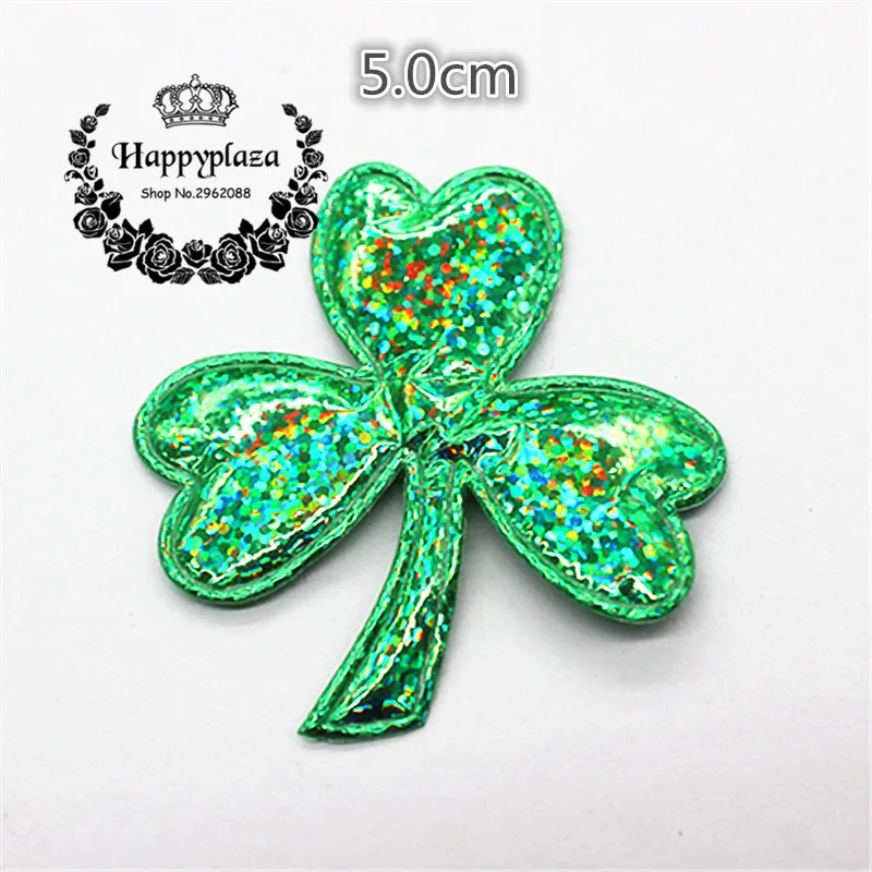 Мягкие патчи в форме клевера 20 шт. 5 см сделай сам одежда аппликация аксессуар для