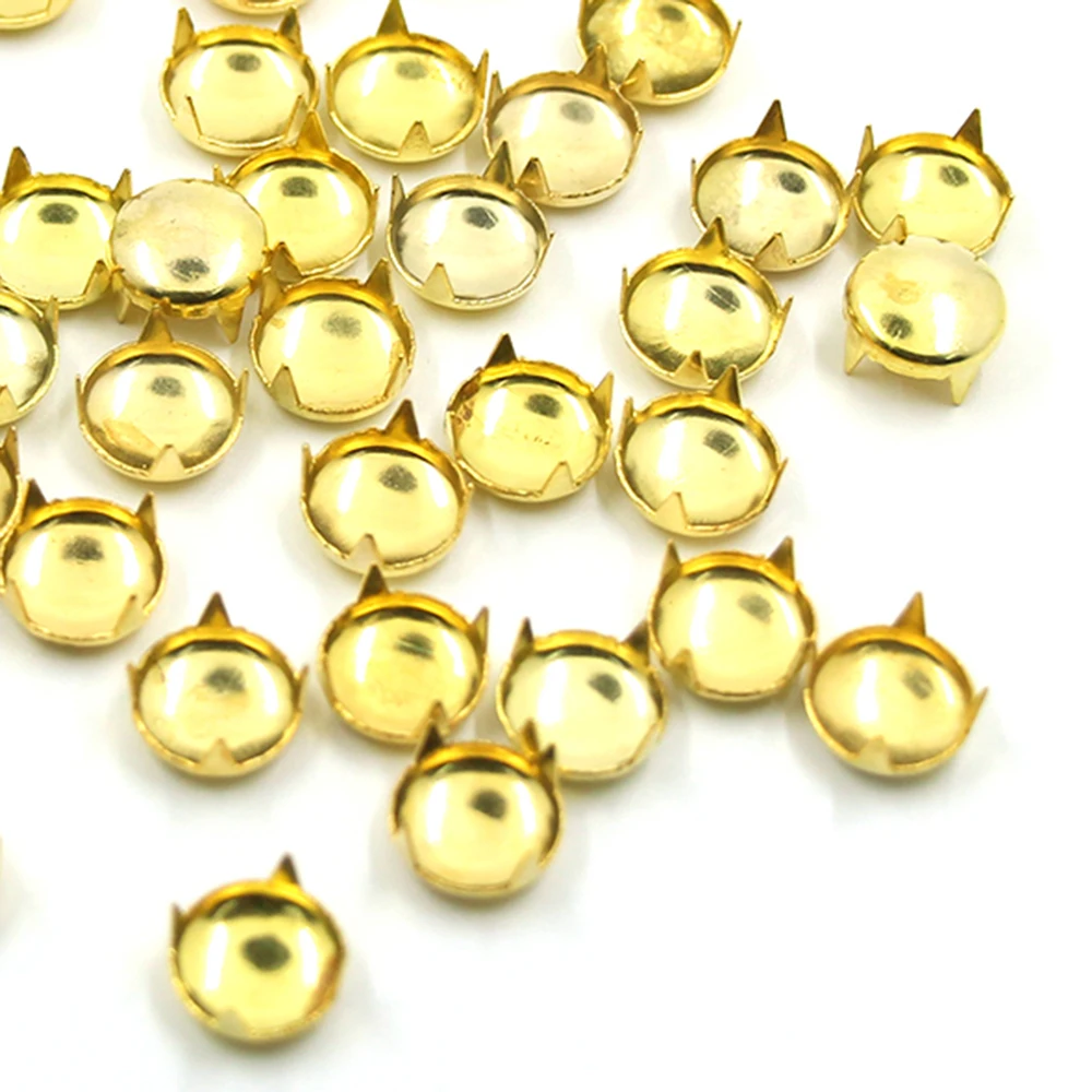 100 шт. круглые штифты заклепки с четырьмя металлическими гвоздиками для кожи панк