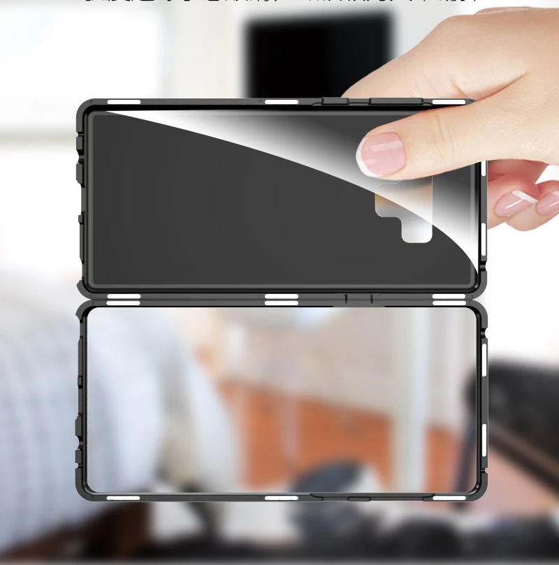 360 Полный Магнитный чехол для телефона для samsung Galaxy Note 10 Pro S10 5G S10 плюс Алюминий металлический бампер S9 S8 A7 A8 A9 Стекло чехол