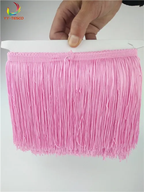 Pink 2 ярда/лот 15 см полиэстер кисточка кружево бахрома отделка латинские аксессуары для танцевальной одежды DIY шторы Швейные аксессуары для художественного оформления - Цвет: Pink