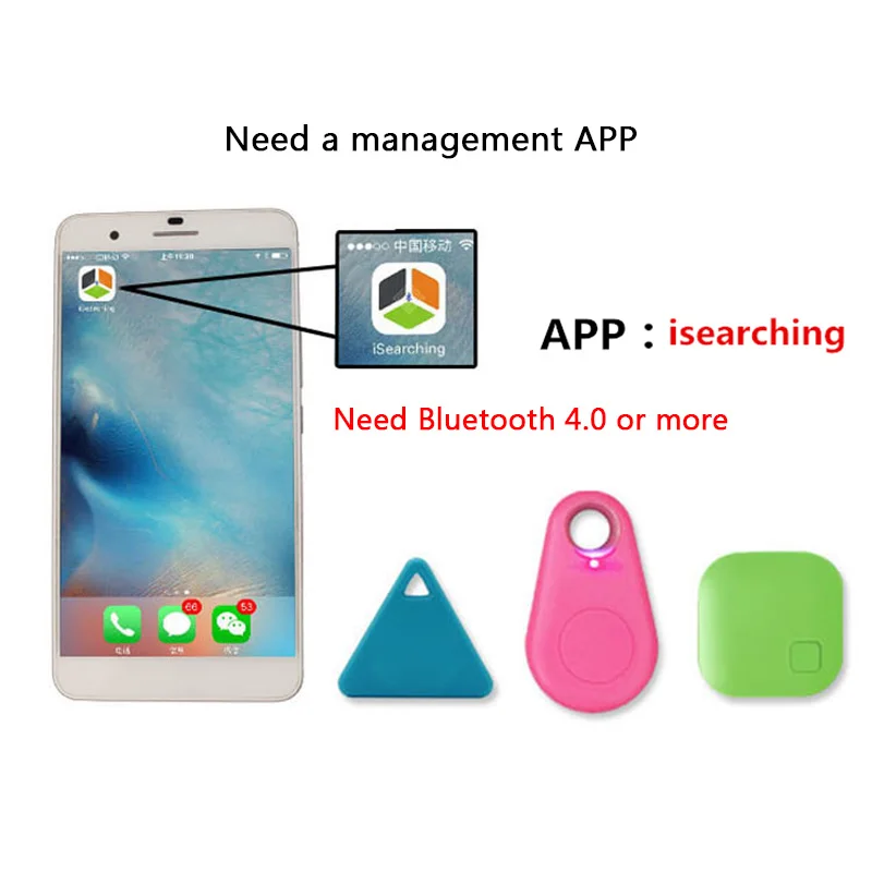 HOT Bluetooth 4.0 Wireless Anti-Lost Anti-theft Alarm Device Tracker GPS Locator Key/Cat Wallets Finder Trackers BUS66 | Безопасность и